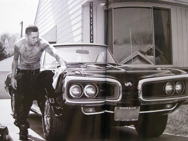 Eminem Cleaning His Car