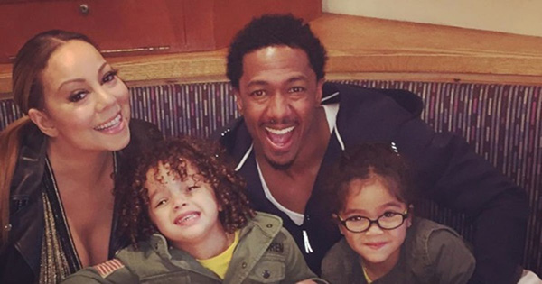 Nick Cannon with Mariah Carey and Two kids