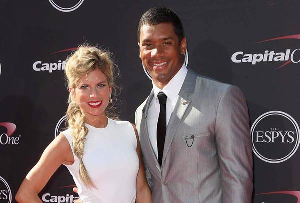 Image of Ashton Meen with her husband Russell Wilson