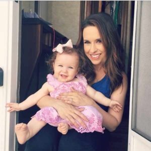 Image of Lacey Chabert with her daughter Julia Mimi Nehdar