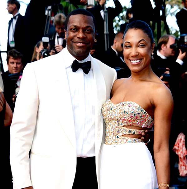 Image of Chris Tucker with his wife Azja Pryor