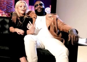 Image of Rick Ross with his girlfriend Liz Hagelthorn.