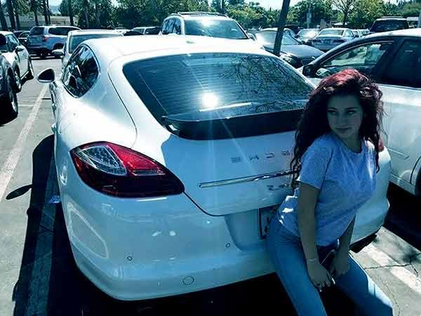 Image of Danielle Bregoli Porsche car