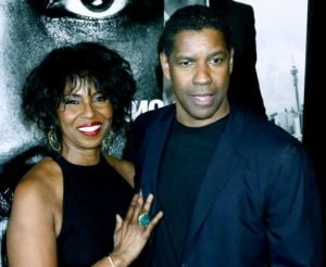 Image of Denzel Washington with his wife Pauletta Pearson