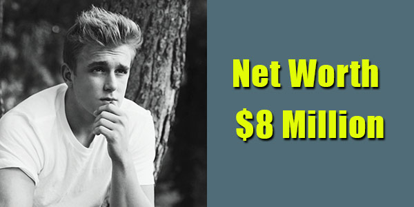 Image of TV actor, Jake Paul net worth is $8 million