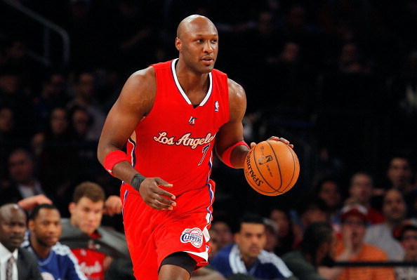 Lamar Odom playing for the Lakers