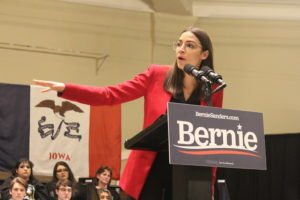 Alexandria Cortez at a rally
