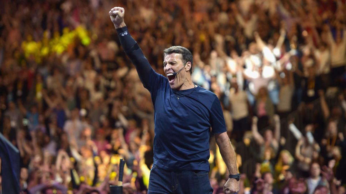 Tony Robbins at a conference